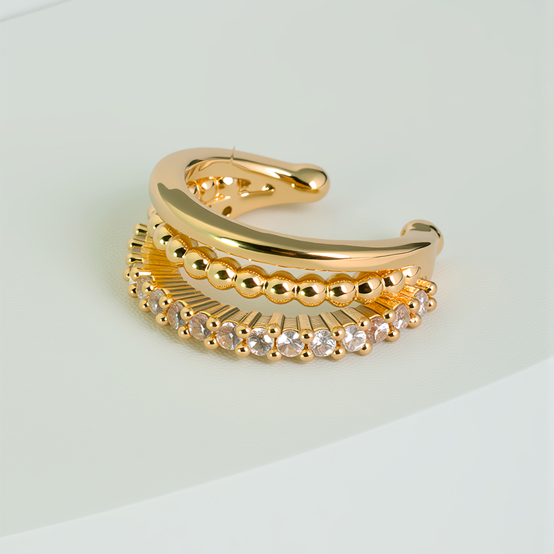 Helix Cartilage Ring - 1 paar trendy holle geometrische oorcuff