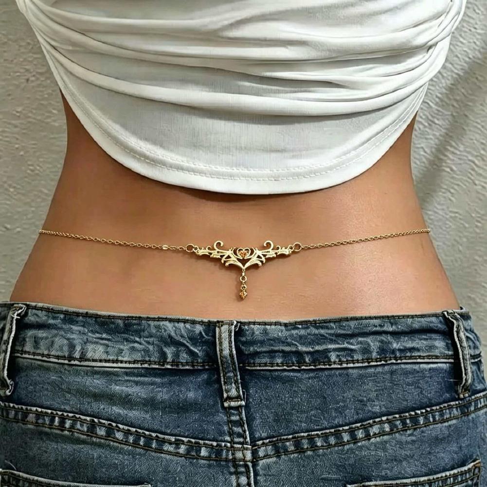 Body Jewelry Y2K - Gotische hartvormige sexy dames tailleketting, punk