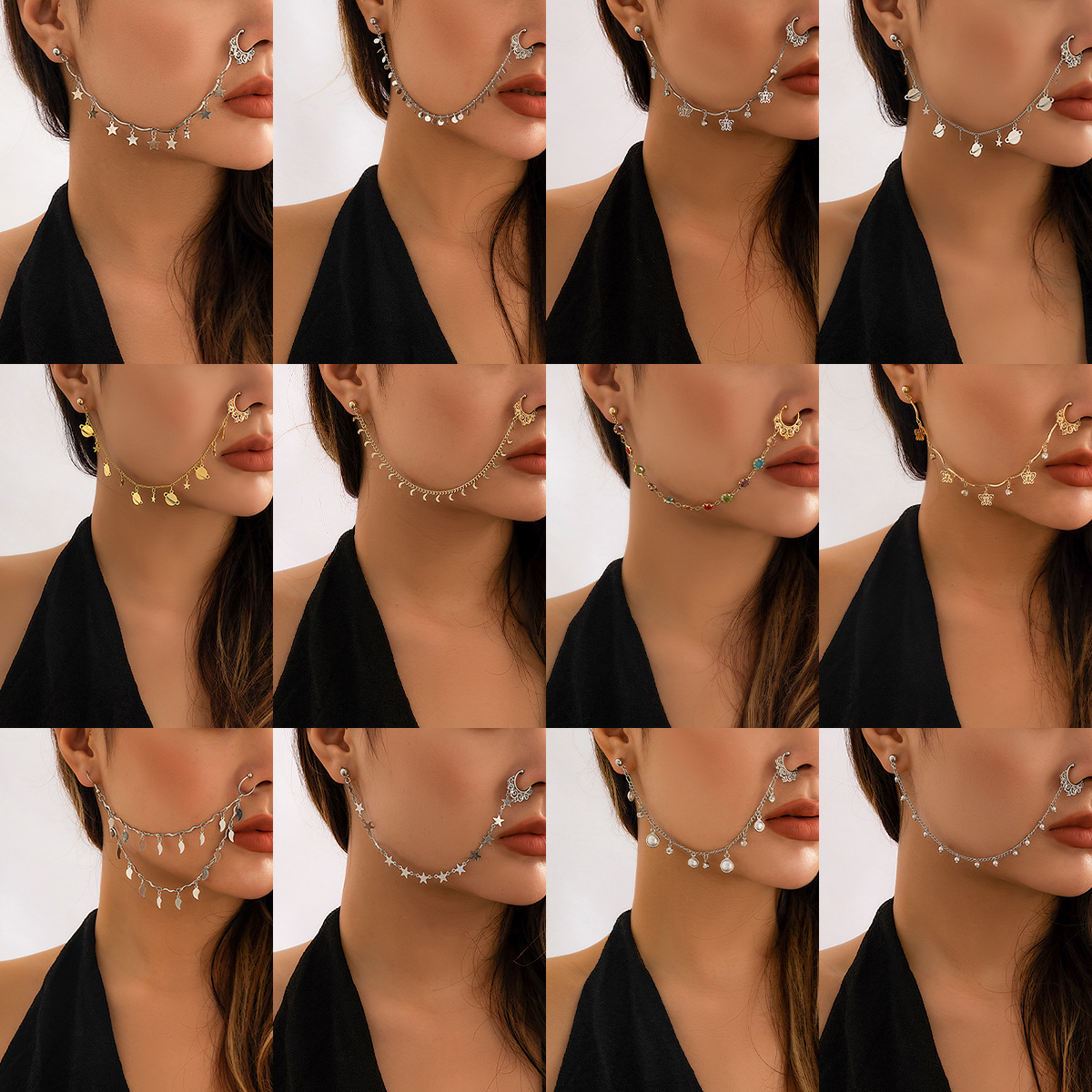 Body Jewelry Indian - Indiase gouden kleur parel vlinder kwast