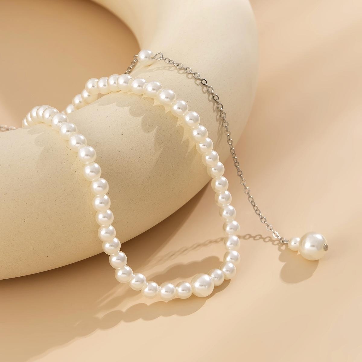Body Jewelry For Backless Dress - Prachtige imitatieparels lange ketting met sexy