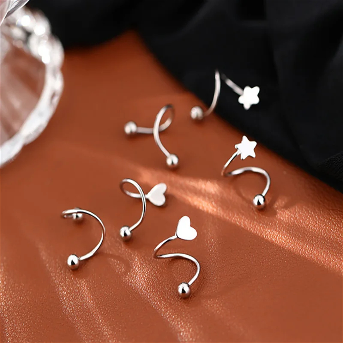 Body Jewelry Hypoallergenic - 2 stuks roestvrij staal twist liefde