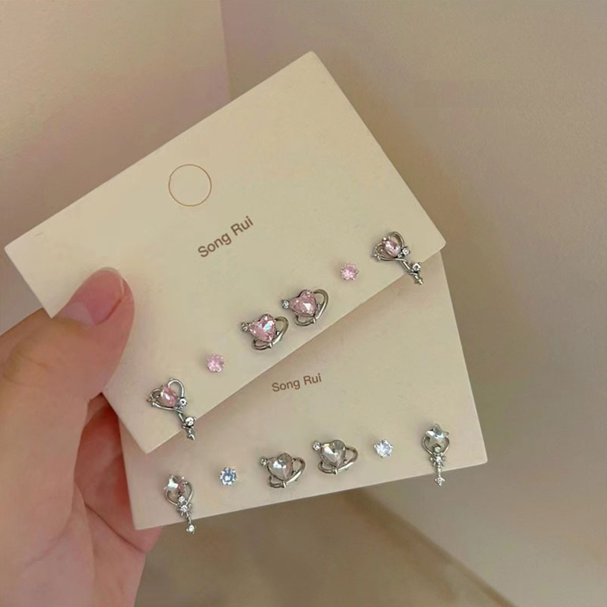 Body Jewelry Hypoallergenic - 6 stuks nieuwe zomercollectie zirkoon oorbellen