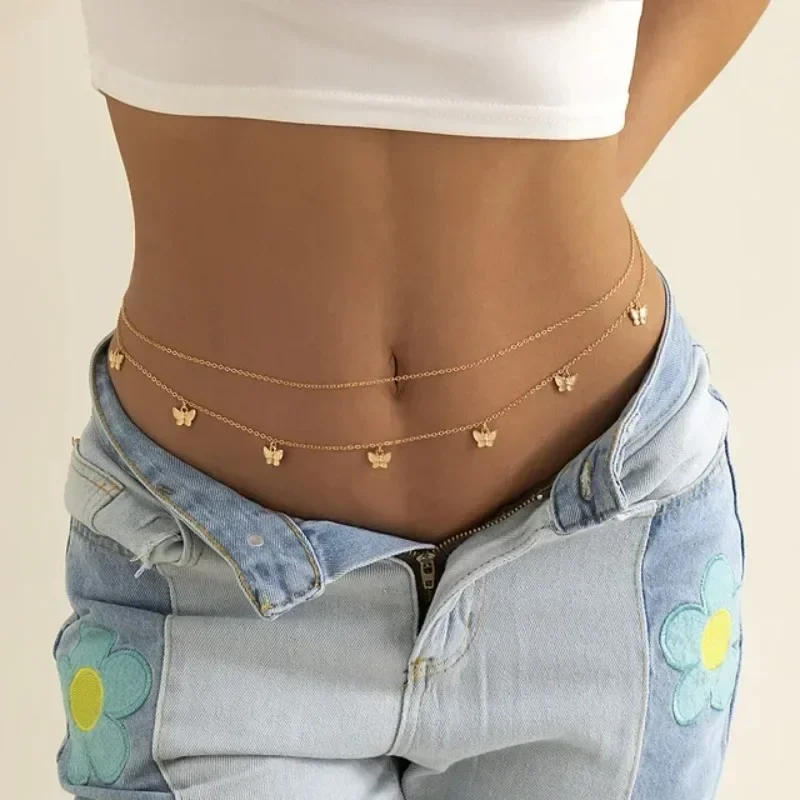 Body Jewelry Helix - Nieuwe Charme Sexy Dubbellaags Vlinderketting voor