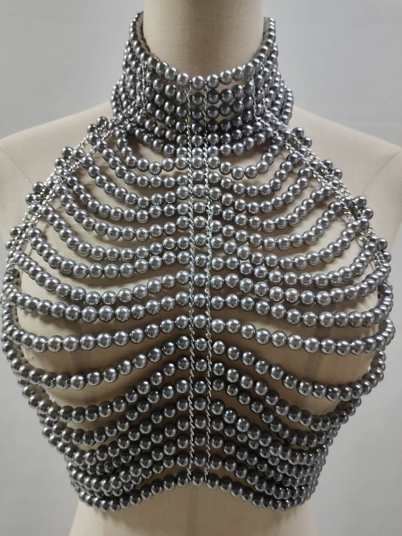 Body Jewelry For Backless Dress - Dames tanktops Stapelkraag Mouwloos Rugloos Verstelbare