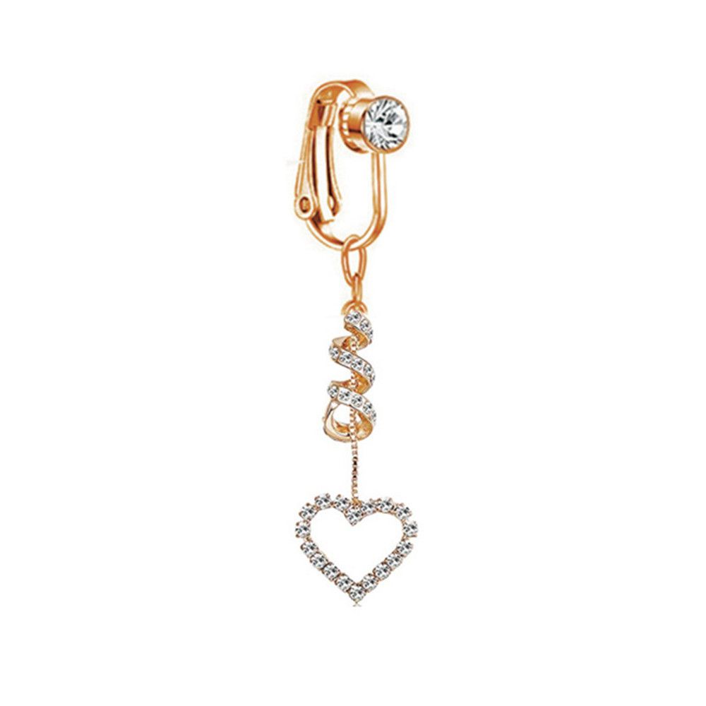 Body Jewelry And Earrings - Clip-on navelring, clip-oorring, nep piercing navelclip,
