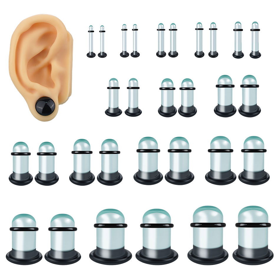 Body Jewelry Gauges - 2 Stuks Glas Oor Meters Stretching