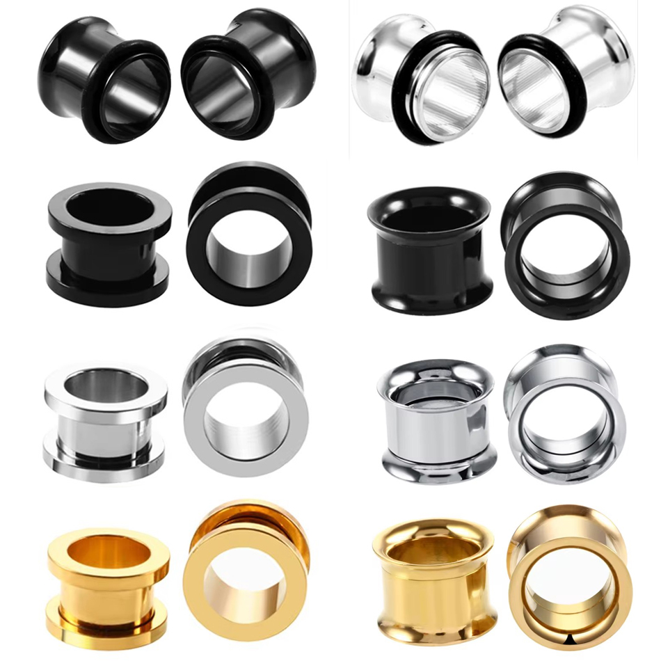 Body Jewelry Gauges - 1 paar Rvs Oordoppen Tunnels Flesh