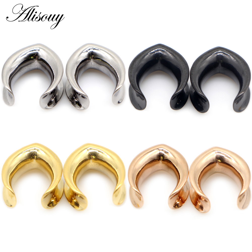 Body Jewelry Gauges - Alisouy 2 stuks 6mm-30mm Water Drop