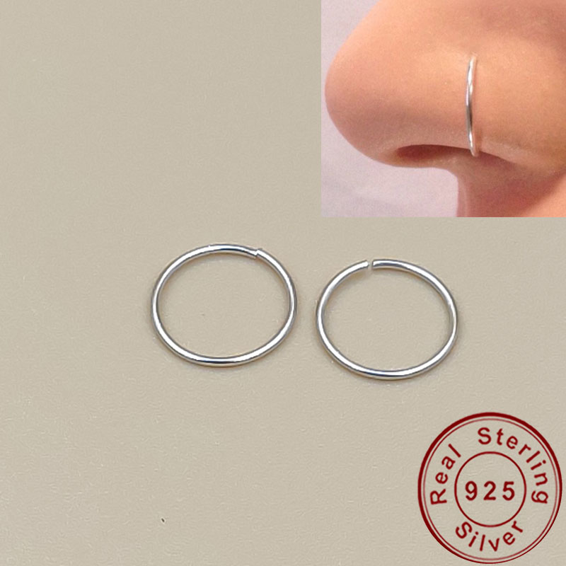 Helix Cartilage Ring - 925 Zilveren Neus Ring Lip Ring
