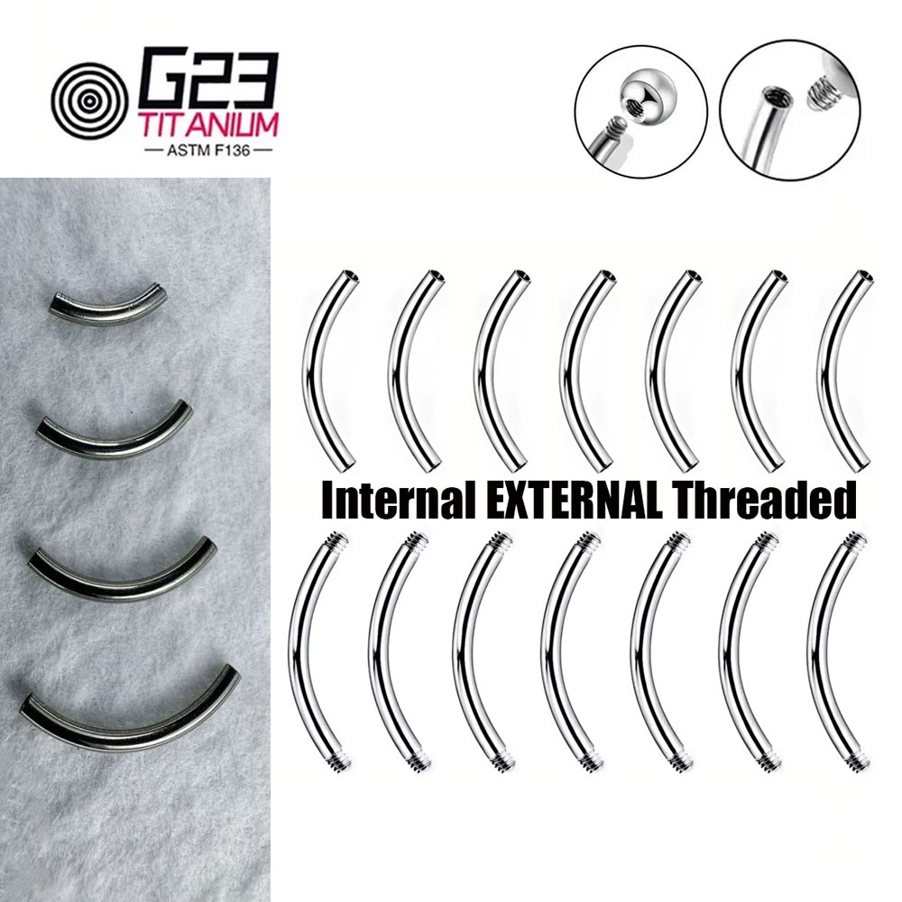 Zoor Body Jewelry - Groothandel 5/10/50pcs G23 Titanium Gebogen Bar