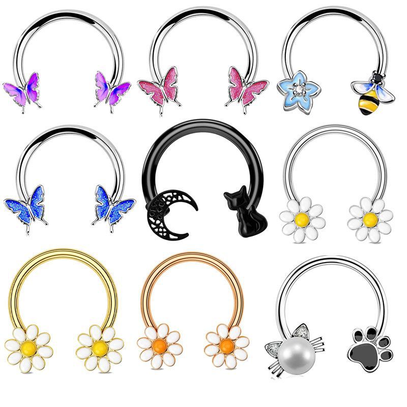 Body Jewelry And Earrings - 16G Septum Ring Daith Piercing Sieraden
