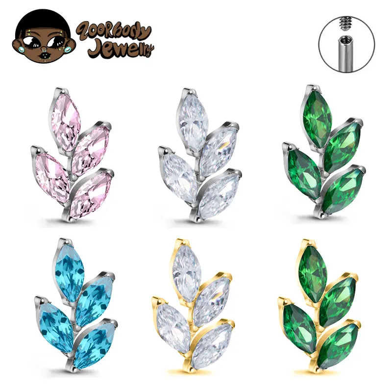 Zoor Body Jewelry - G23 Titanium Gem CZ Oor Conch