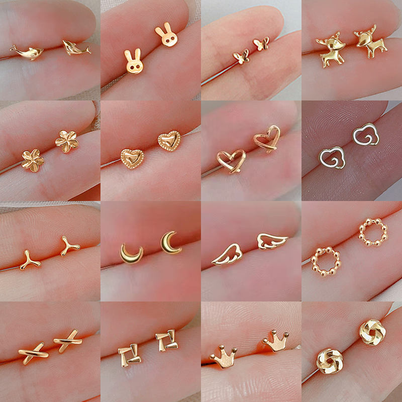Body Jewelry Hypoallergenic - 925 zilveren naalden gouden kleur eenvoudige