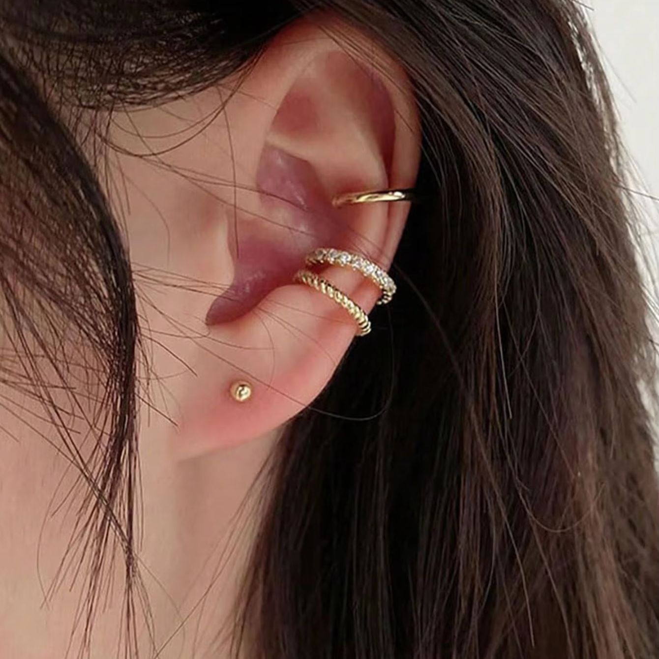 3-delige oorklemmen voor vrouw - Body Jewelry Hypoallergenic recensie en prijs