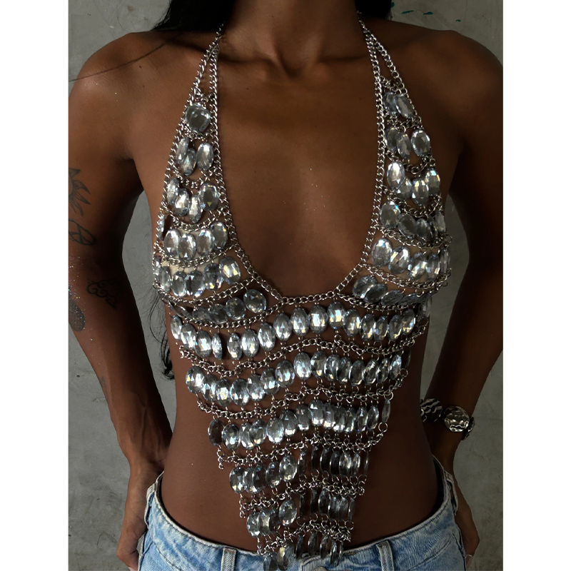 Handgemaakte rugloze bh-top me - Body Jewelry Rhinestone recensie en prijs