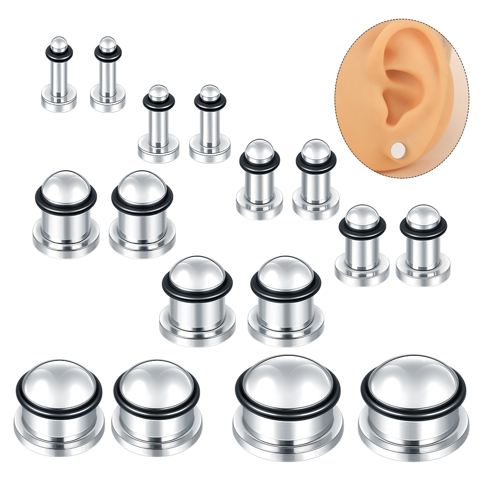 1 paar Rvs Oor Tunnel Oorbel P - Body Jewelry Gauges recensie en prijs