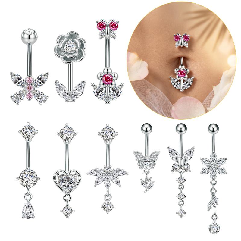 1 Stuk Zirkoon Decor Buikknopr - Body Jewelry Hypoallergenic recensie en prijs