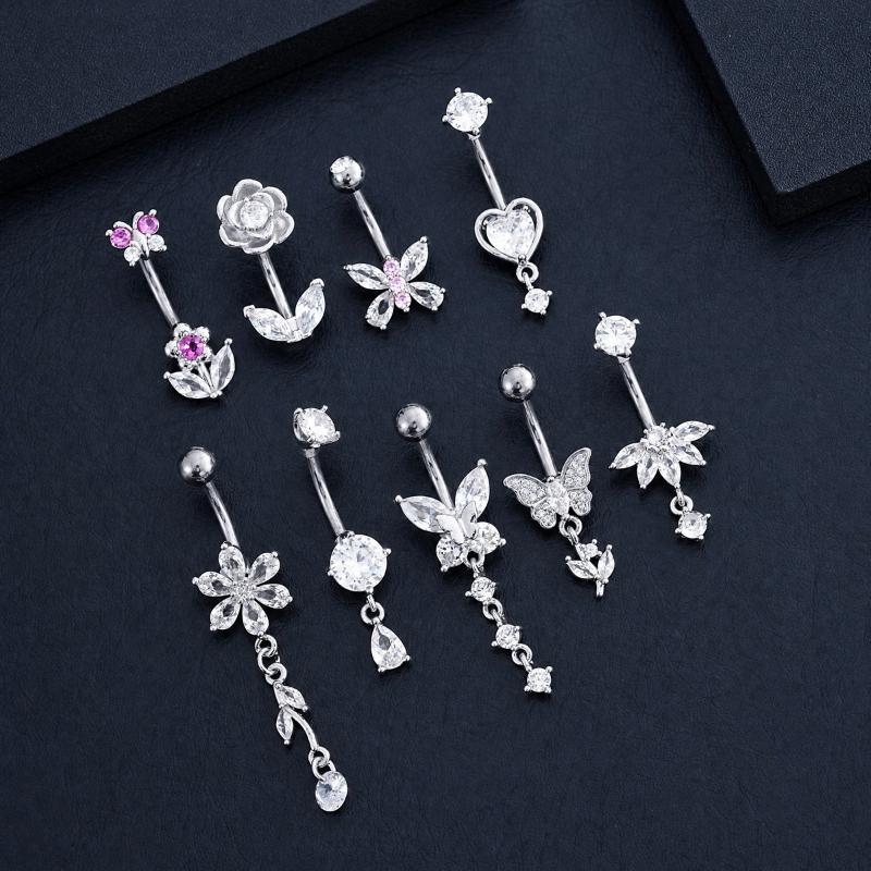 1 Stuk Zirkoon Decor Buikknopr - Body Jewelry Hypoallergenic recensie en prijs