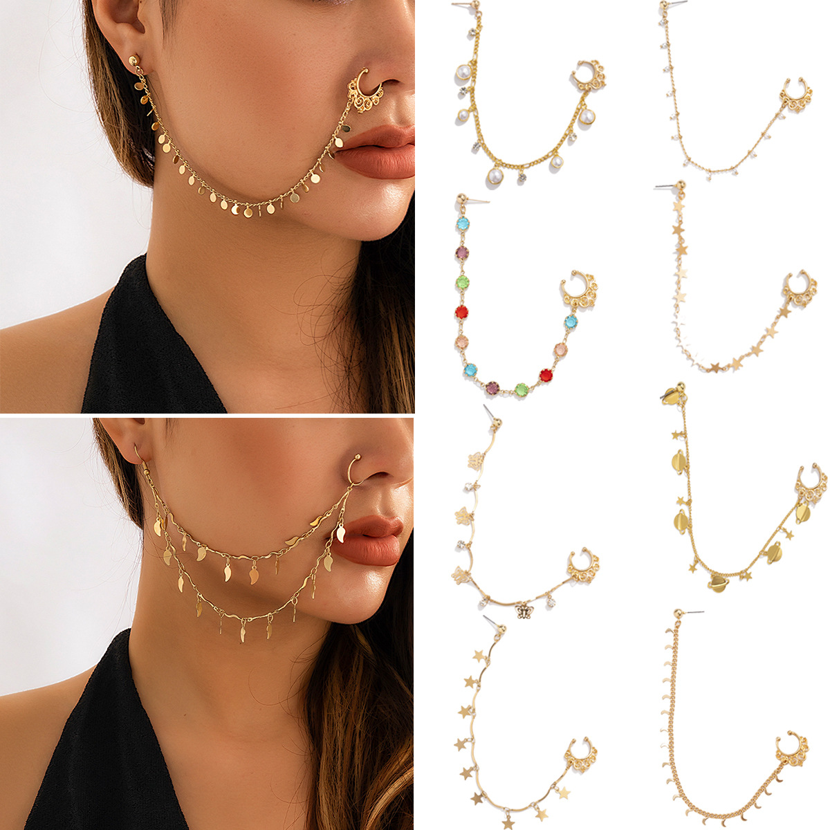 Indiase gouden kleur parel vli - Body Jewelry Indian recensie en prijs