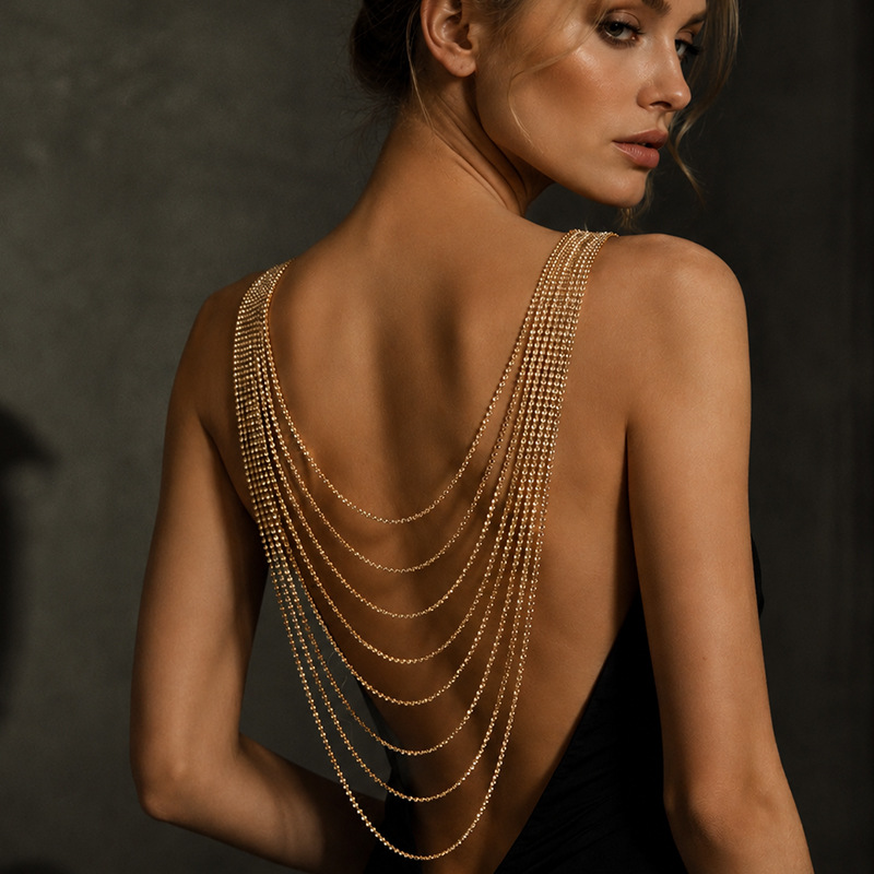 Strass-rugketting met kristall - Body Jewelry For Backless Dress recensie en prijs