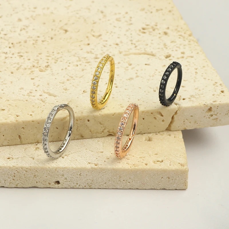 16G Clear CZ Neusring Hoop 316 - Body Jewelry And Earrings recensie en prijs