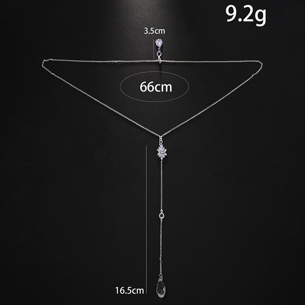 Luxe Zirkoon Water Drop Back C - Body Jewelry For Backless Dress recensie en prijs