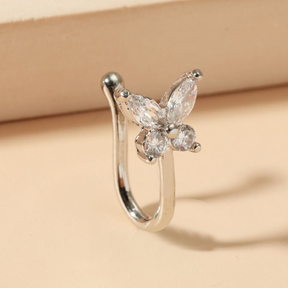 Rhinestone vlinder neusring zi - Body Jewelry And Earrings recensie en prijs