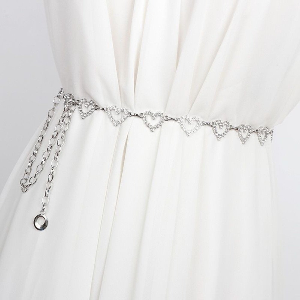 Modeketting met kwastjes, hart - Body Jewelry Y2K recensie en prijs
