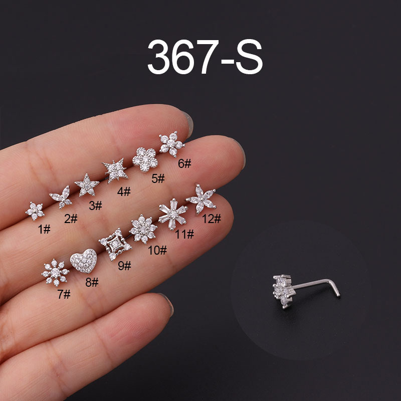 1Pc L Vormige Neus Studs Rvs N - Body Jewelry Indian recensie en prijs
