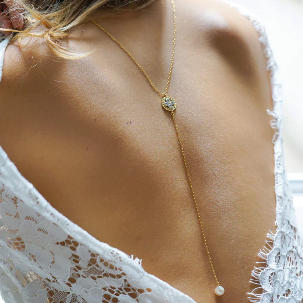 Steendans Eenvoudige Parel Rug - Body Jewelry For Backless Dress recensie en prijs