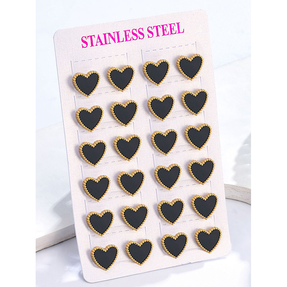 12 paar veel hartvormige oorbe - Body Jewelry Hypoallergenic recensie en prijs