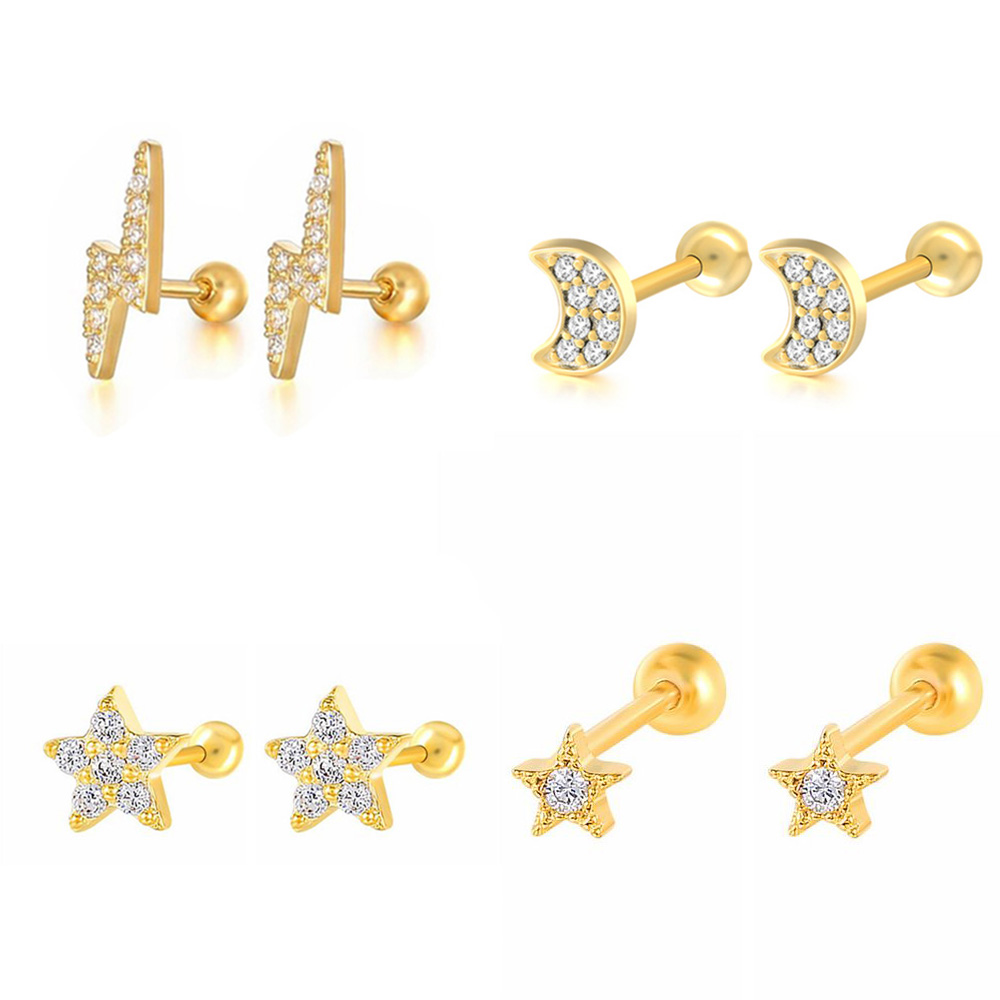Star Moon Kraakbeen Stud Oorbe - Helix Cartilage Ring recensie en prijs