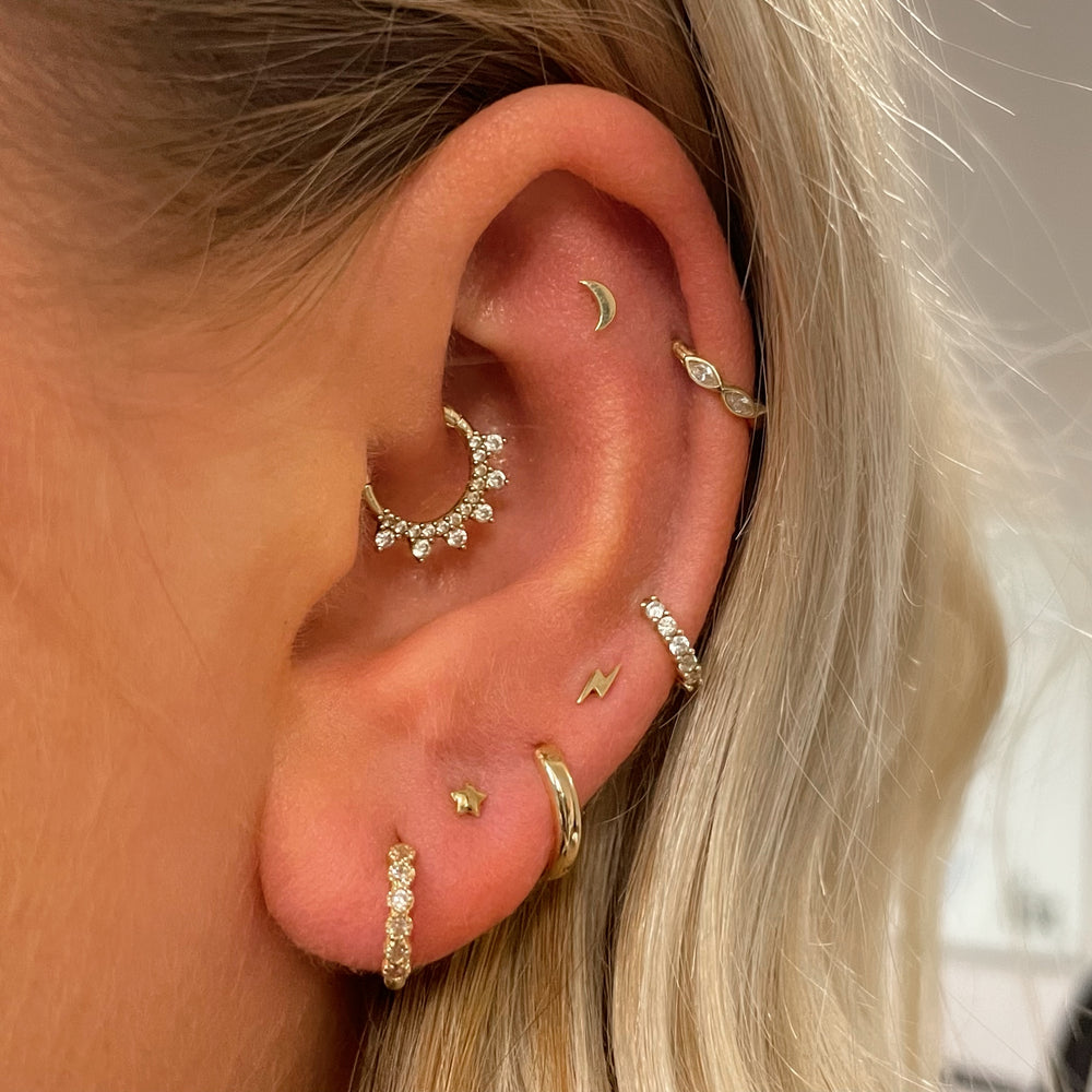 Star Moon Kraakbeen Stud Oorbe - Helix Cartilage Ring recensie en prijs