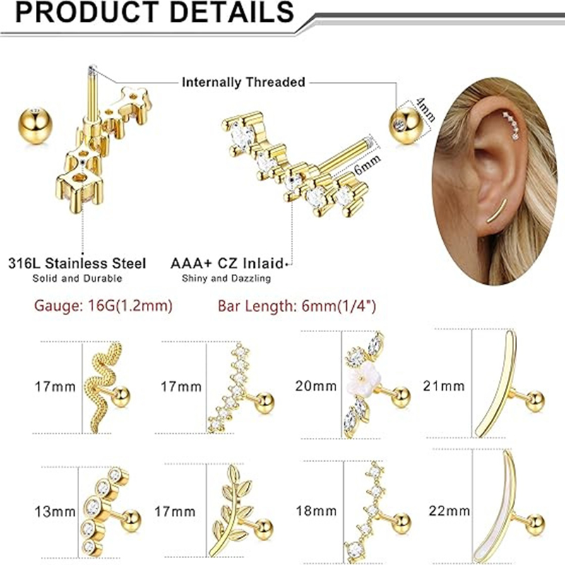 EVISPOL 16G Hypoallergeen Roes - Body Jewelry Hypoallergenic recensie en prijs