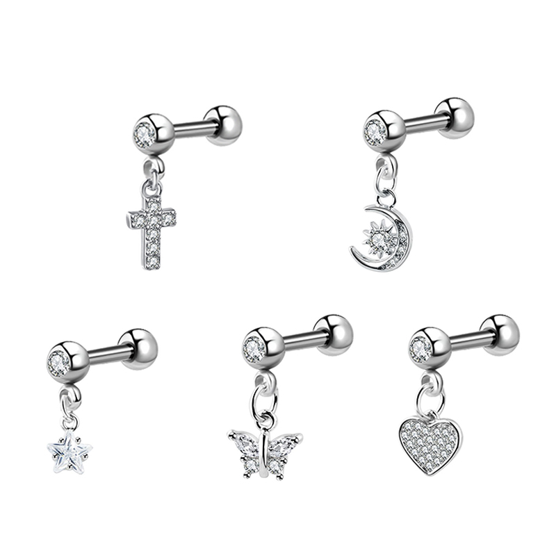 (.) Zirkoon oorbellen Helix oo - Helix Cartilage Ring recensie en prijs