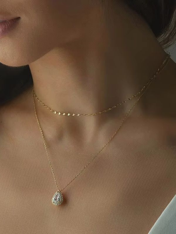 Gouden zilveren druppelvormige - Body Jewelry For Backless Dress recensie en prijs