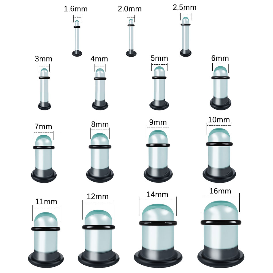 2 Stuks Glas Oor Meters Stretc - Body Jewelry Gauges recensie en prijs