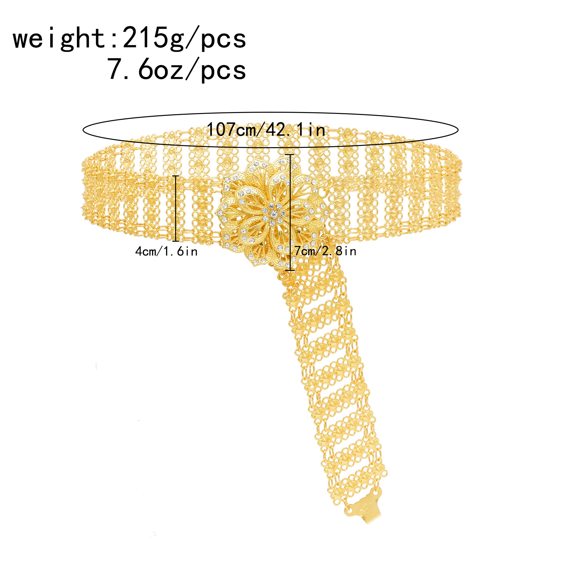 Gouden Metalen Grote 3D Bloem  - Body Jewelry Indian recensie en prijs