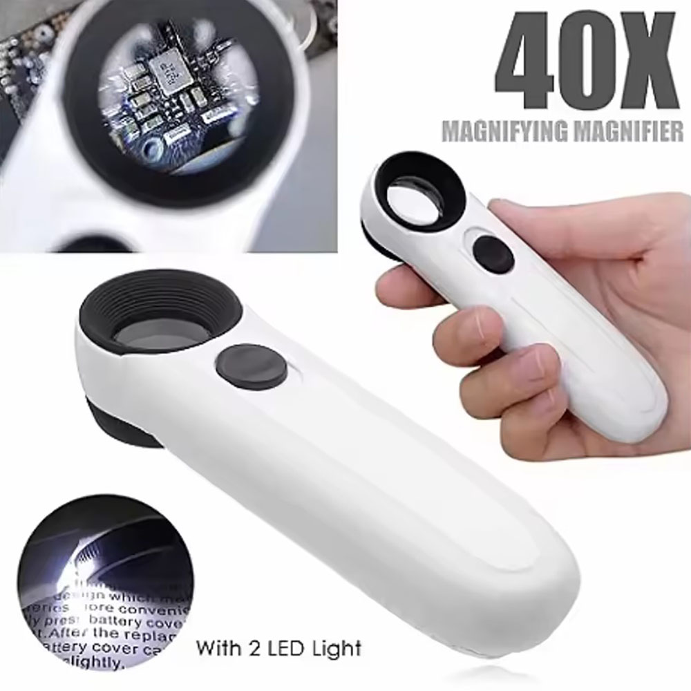 40x vergrootglas met 2 LED-ver - Body Jewelry Websites recensie en prijs