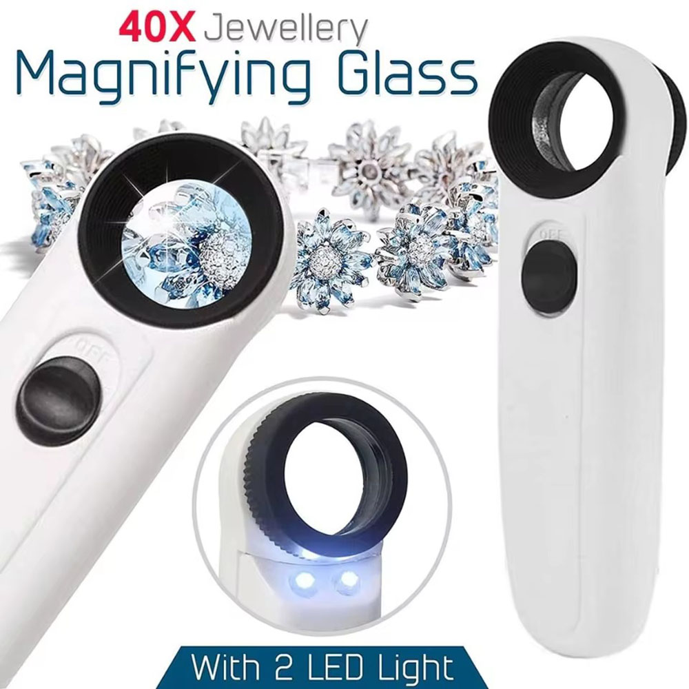 40x vergrootglas met 2 LED-ver - Body Jewelry Websites recensie en prijs
