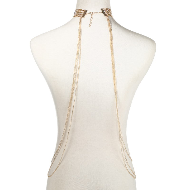 Goud Kleur Body Chain Vrouwen  - Body Jewelry Rhinestone recensie en prijs