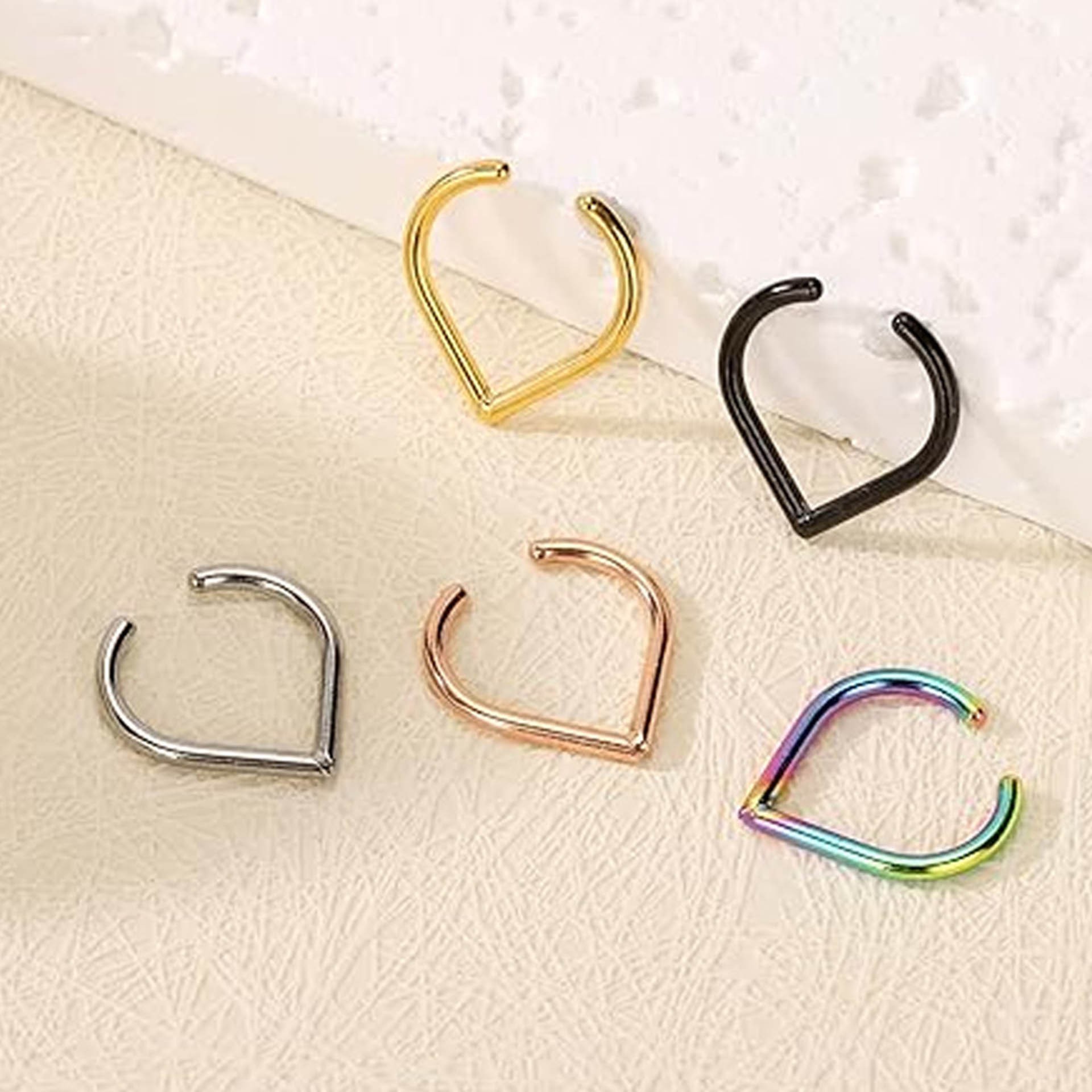 5-delige set nepneusringen van - Body Jewelry And Earrings recensie en prijs