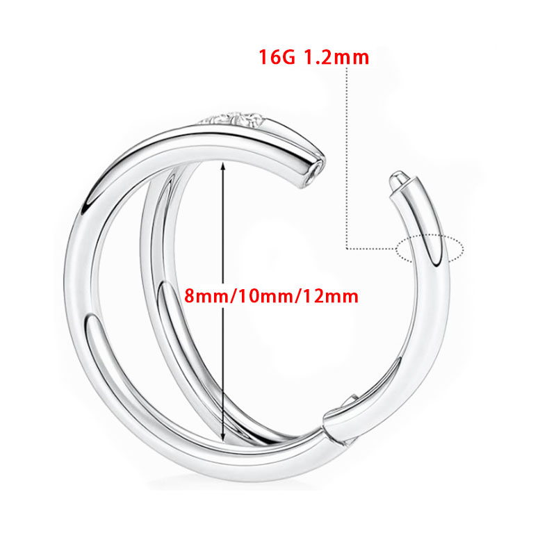 ASTM F136 Titanium 16G Maan Ne - Zoor Body Jewelry recensie en prijs