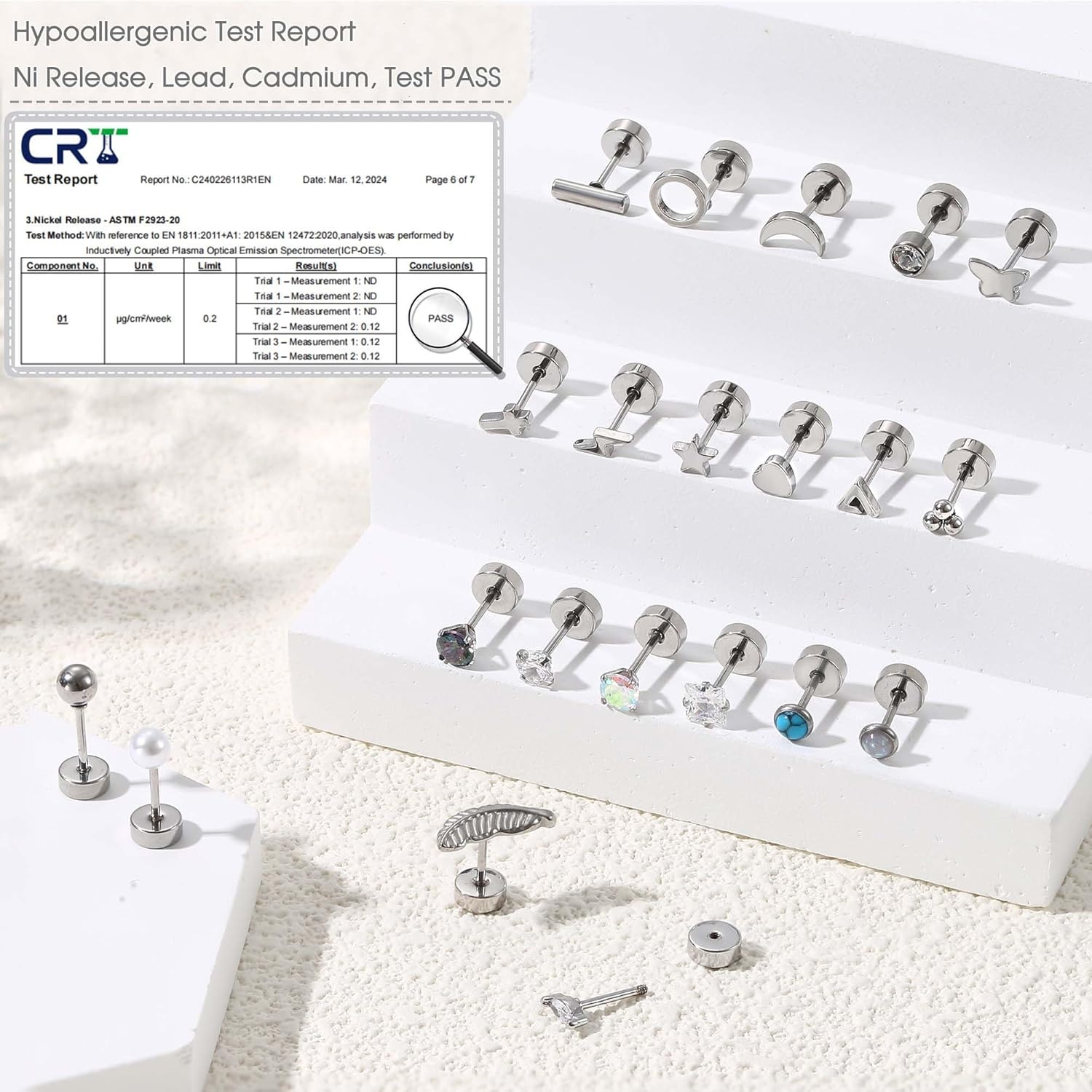 Florideco 1 paar hypoallergene - Body Jewelry Hypoallergenic recensie en prijs