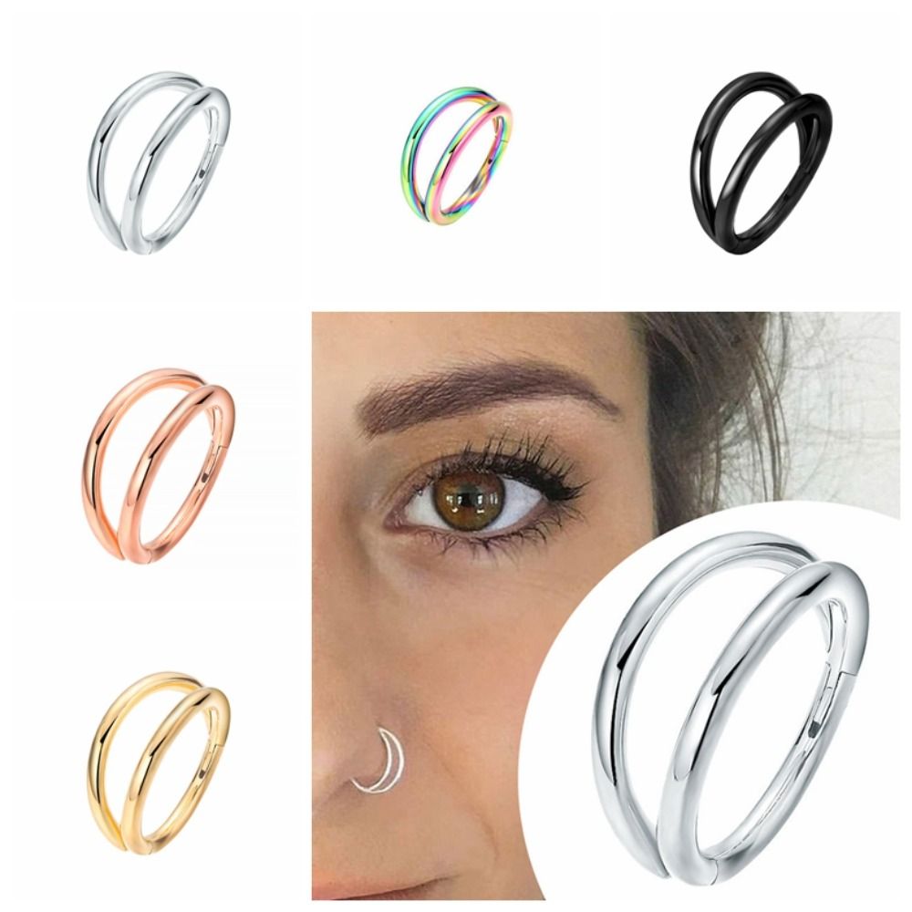 Creatieve roestvrijstalen dubb - Helix Cartilage Ring recensie en prijs