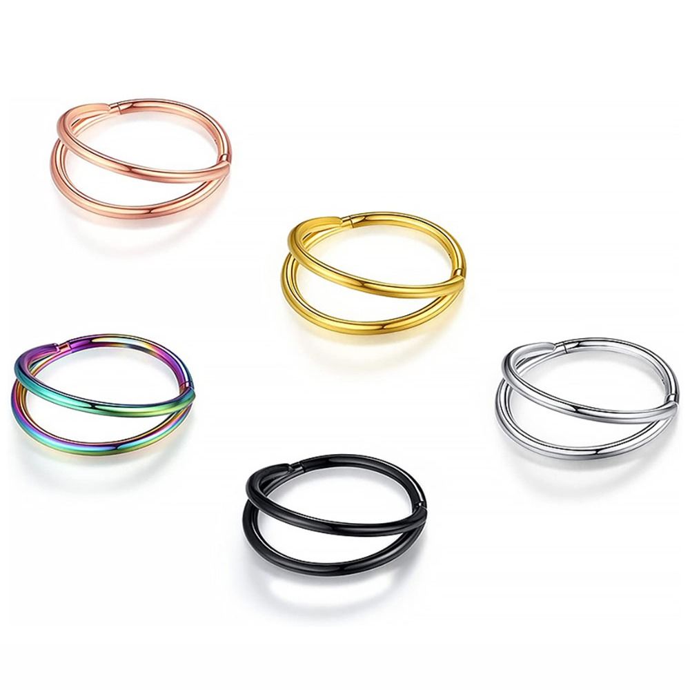 Creatieve roestvrijstalen dubb - Helix Cartilage Ring recensie en prijs