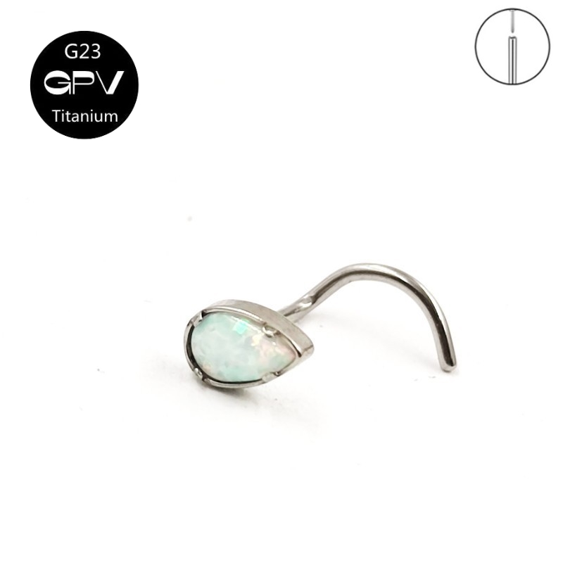 G23 Titanium 5-Woord Neus Nail - Body Jewelry Manufacturers recensie en prijs