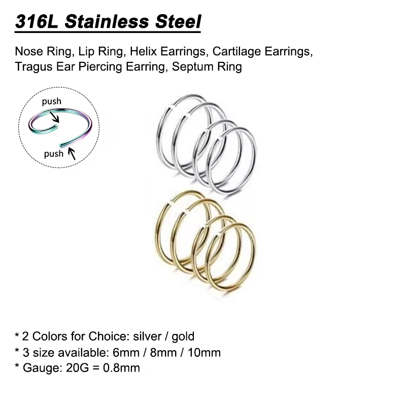 6 stks/partij Hypoallergeen Ne - Body Jewelry And Earrings recensie en prijs