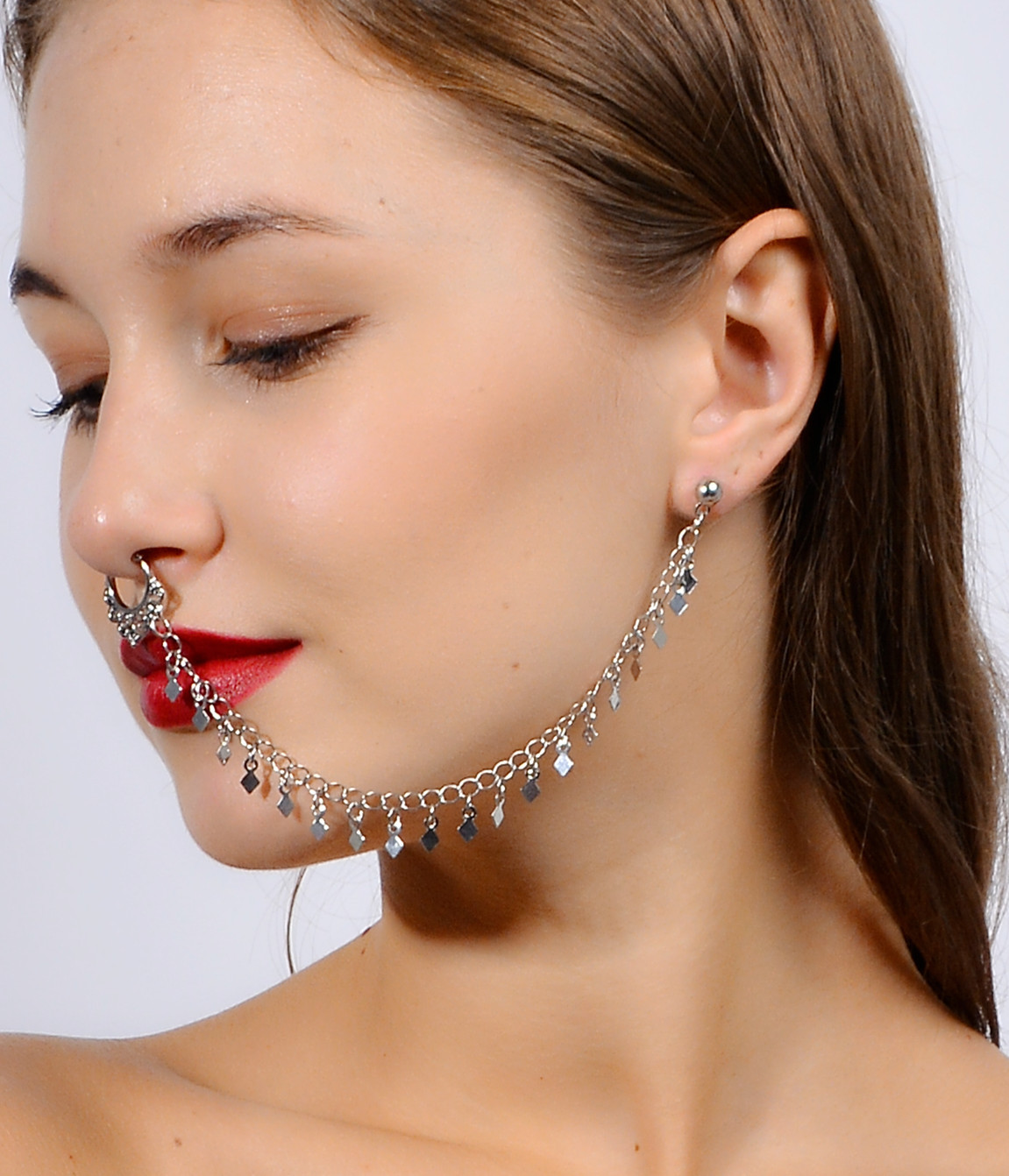 Neus Ring Ketting, Opknoping D - Body Jewelry Indian recensie en prijs