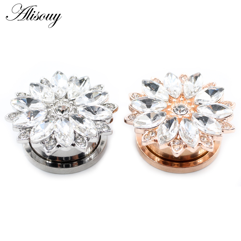 Alisouy 2 stks Rvs Bloem Zirco - Body Jewelry Gauges recensie en prijs
